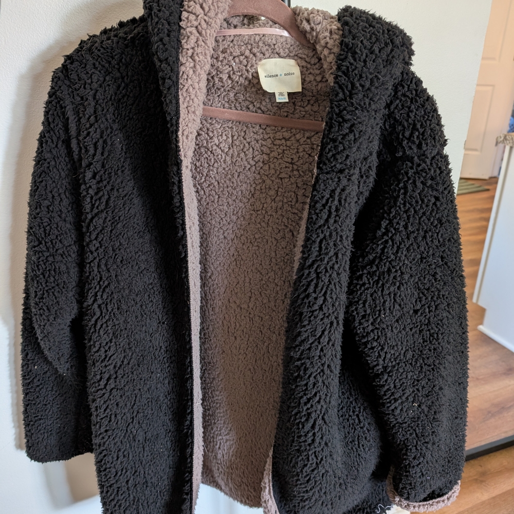 Silence + Noise Brown Sherpa Jacket